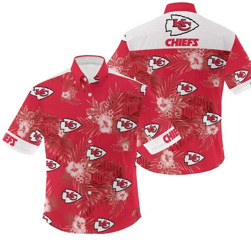 Summer Aloha NFL Kansas City Chiefs Hawaiian Shirt Hibiscus Flower Pattern Summer Aloha NFL Kansas City Chiefs Hawaiian Shirt Hibiscus Flower Pattern