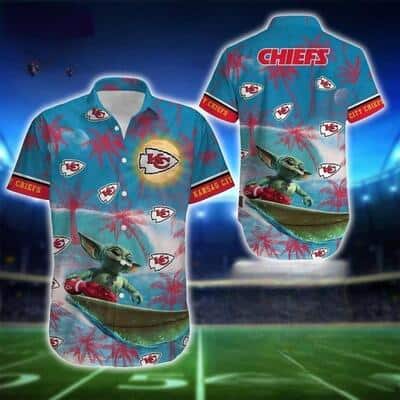 Baby Yoda Star Wars NFL Kansas City Chiefs Hawaiian Shirt Summer Beach Gift