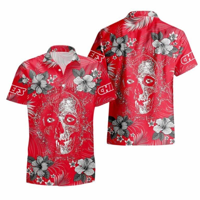 Aloha Skull NFL Kansas City Chiefs Hawaiian Shirt Summer Beach Gift Aloha Skull NFL Kansas City Chiefs Hawaiian Shirt Summer Beach Gift