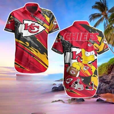 Bart Simpson NFL Kansas City Chiefs Hawaiian Shirt Gift For Football Fans