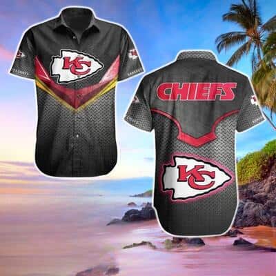 Black Aloha NFL Kansas City Chiefs Hawaiian Shirt Gift For Football Fans
