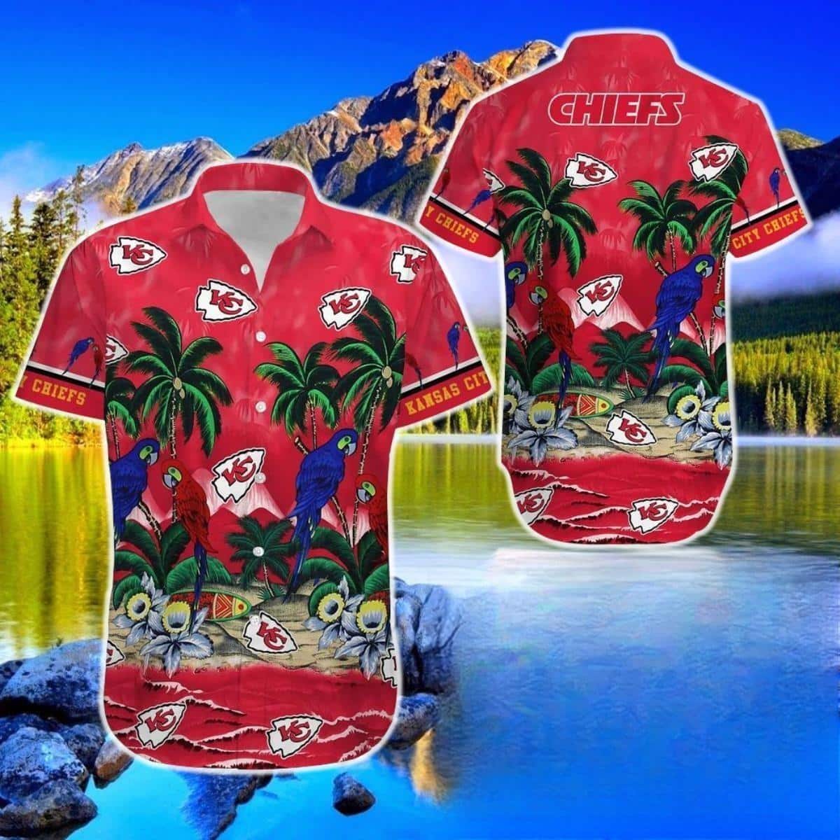 Parrot Aloha NFL Kansas City Chiefs Hawaiian Shirt Beach Vacation Gift Parrot Aloha NFL Kansas City Chiefs Hawaiian Shirt Beach Vacation Gift
