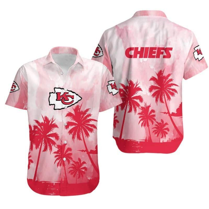 NFL Kansas City Chiefs Hawaiian Shirt Coconut Trees Gift For Beach Lovers