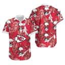 NFL Kansas City Chiefs Hawaiian Shirt Rose Skull Gift For Football Fans NFL Kansas City Chiefs Hawaiian Shirt Rose Skull Gift For Football Fans