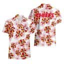 NFL Kansas City Chiefs Hawaiian Shirt Flower Pattern Beach Gift For Friend NFL Kansas City Chiefs Hawaiian Shirt Flower Pattern Beach Gift For Friend
