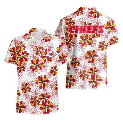 NFL Kansas City Chiefs Hawaiian Shirt Flower Pattern Beach Gift For Friend