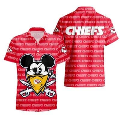 Evil Mickey Mouse Disney NFL Kansas City Chiefs Hawaiian Shirt