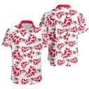 White Aloha NFL Kansas City Chiefs Hawaiian Shirt Leaves Pattern White Aloha NFL Kansas City Chiefs Hawaiian Shirt Leaves Pattern