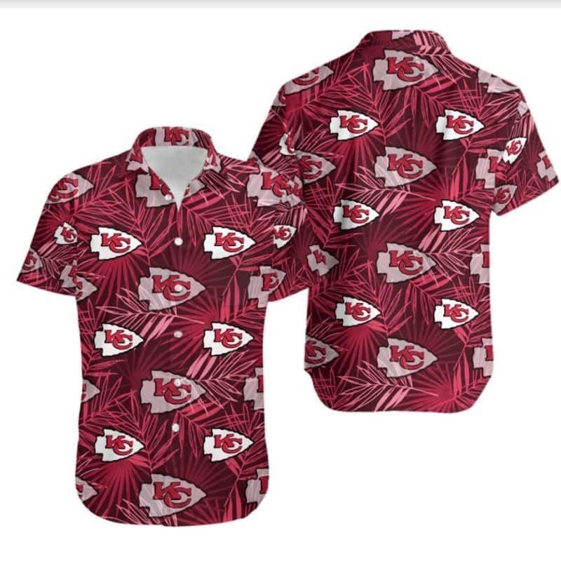 NFL Kansas City Chiefs Hawaiian Shirt Palm Leaves Pattern Summer Beach Gift