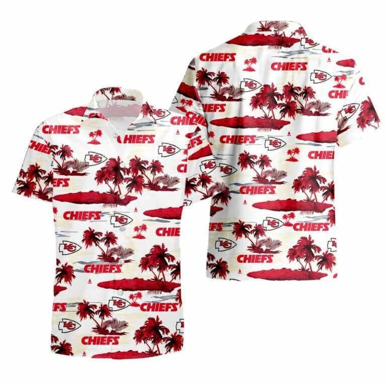 NFL Kansas City Chiefs Hawaiian Shirt Coconut Tree Pattern Summer Aloha