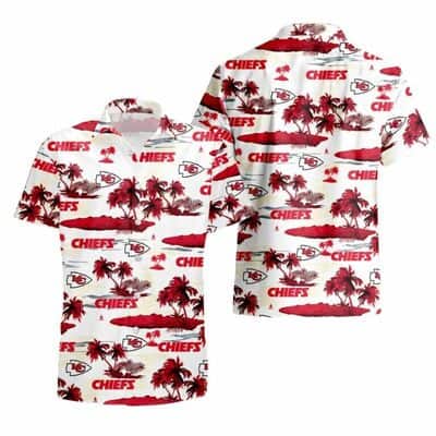 NFL Kansas City Chiefs Hawaiian Shirt Coconut Tree Pattern Summer Aloha