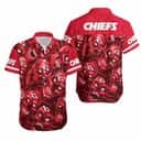NFL Kansas City Chiefs Hawaiian Shirt Dangerous Smiling Skull Red Aloha NFL Kansas City Chiefs Hawaiian Shirt Dangerous Smiling Skull Red Aloha
