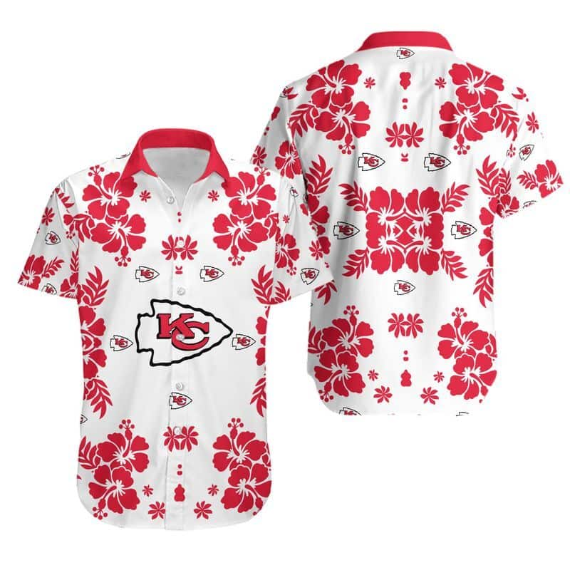 White Aloha NFL Kansas City Chiefs Hawaiian Shirt Summer Gift For Friend