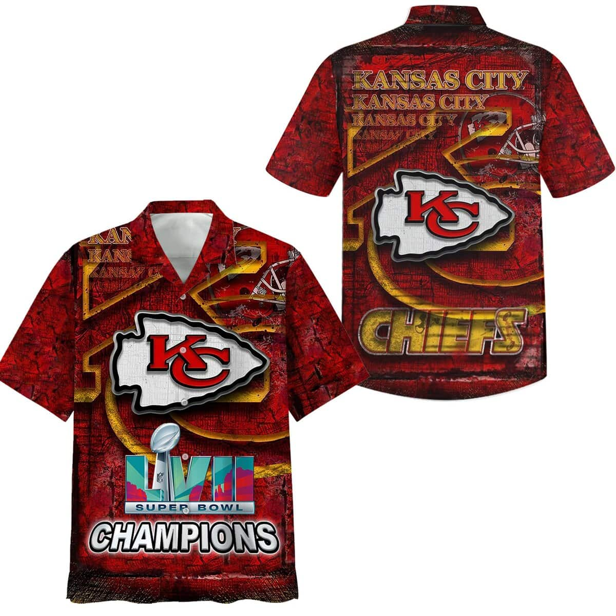 Super Bowl LVII Champions NFL Kansas City Chiefs Hawaiian Shirt