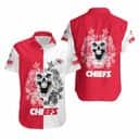 Aloha NFL Kansas City Chiefs Hawaiian Shirt Flower Skull Gift For Football Players Aloha NFL Kansas City Chiefs Hawaiian Shirt Flower Skull Gift For Football Players