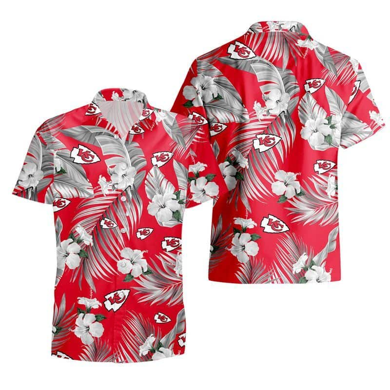 Red Aloha NFL Kansas City Chiefs Hawaiian Shirt Tropical Pattern