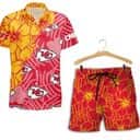 NFL Kansas City Chiefs Hawaiian Shirt Tropical Flowers Summer Beach Gift NFL Kansas City Chiefs Hawaiian Shirt Tropical Flowers Summer Beach Gift