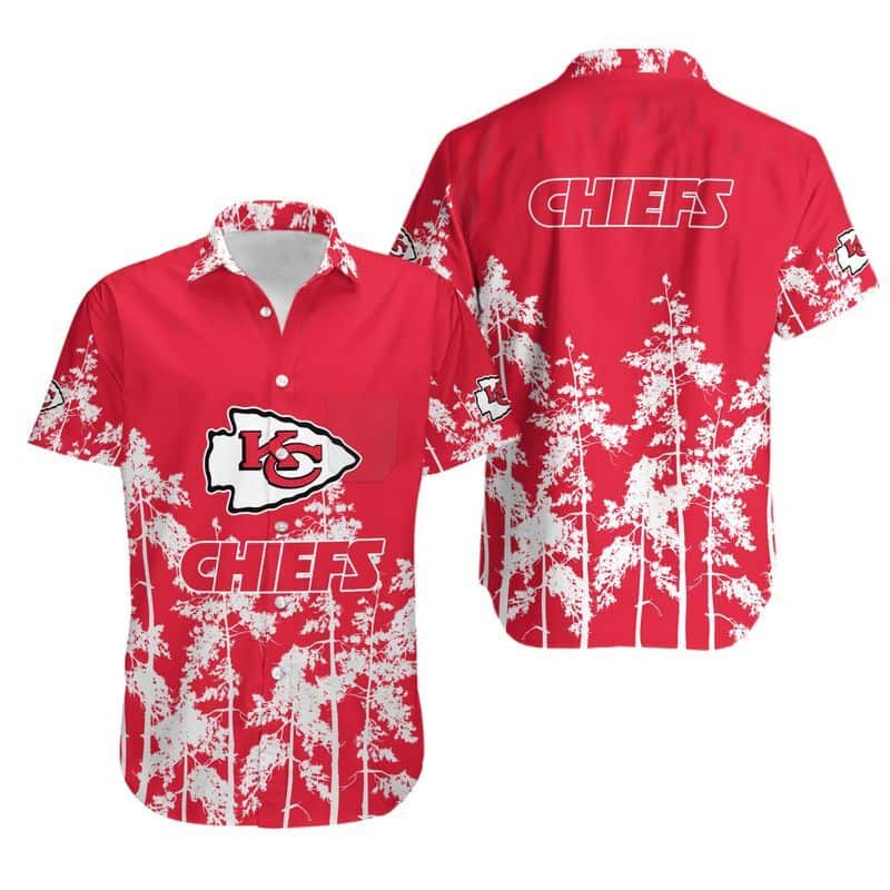 NFL Kansas City Chiefs Hawaiian Shirt Forest Pattern Best Beach Gift