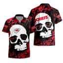 NFL Kansas City Chiefs Hawaiian Shirt White Skull Beach Vacation Gift NFL Kansas City Chiefs Hawaiian Shirt White Skull Beach Vacation Gift
