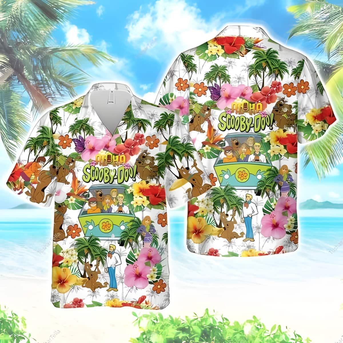 Summer Aloha Scooby Doo Hawaiian Shirt Tropical Flower Pattern Beach Gift