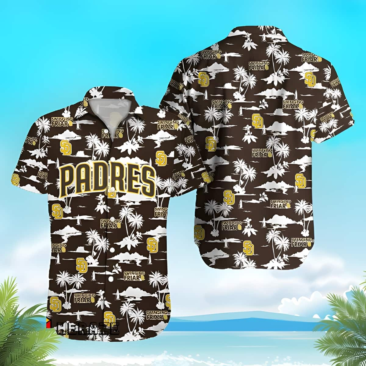 San Diego Padres Hawaiian Shirt White Palm Islands For Summer Lovers