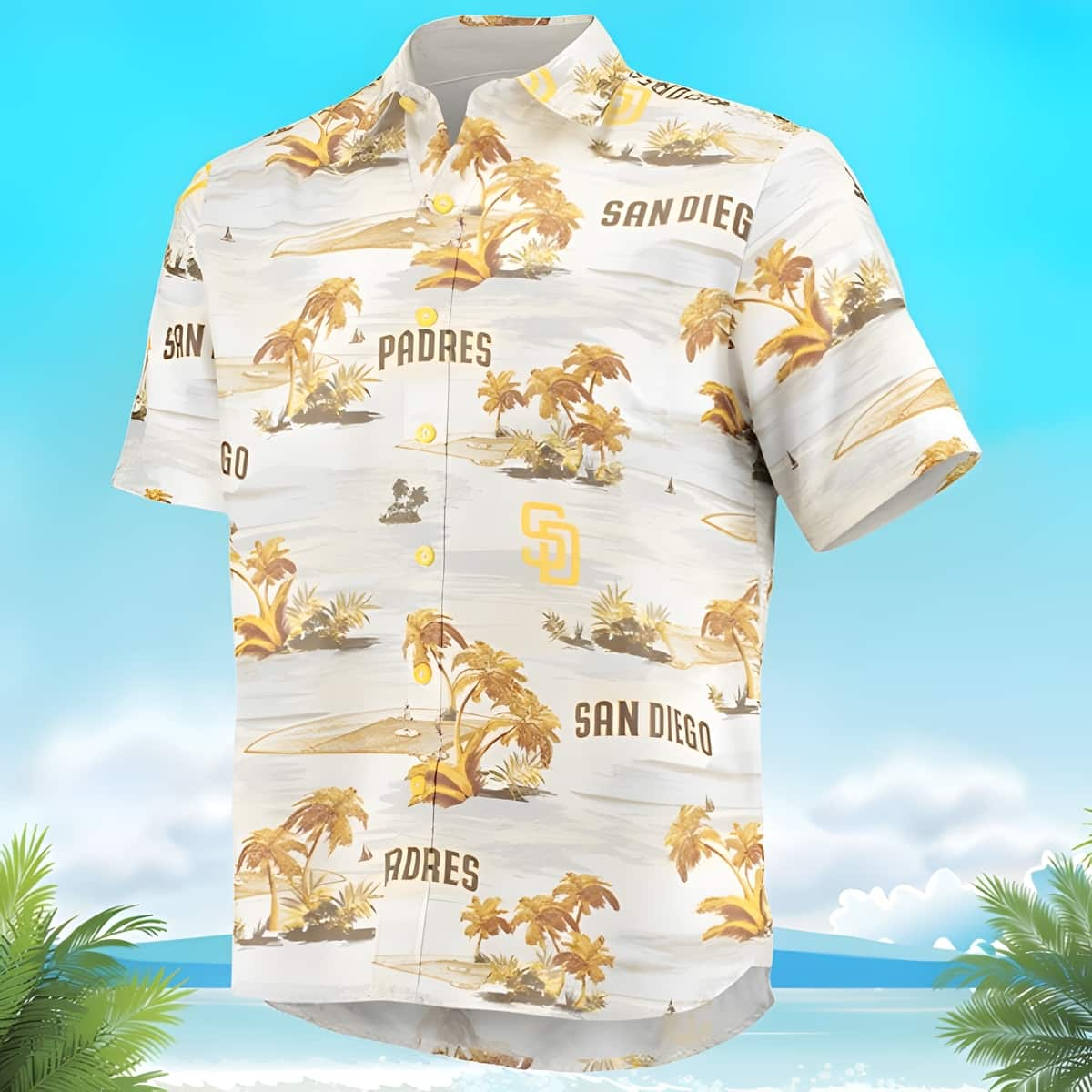 MLB San Diego Padres Hawaiian Shirt Golden Summer Aloha Island Beach Gift For Friend