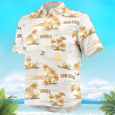 MLB San Diego Padres Hawaiian Shirt Golden Summer Aloha Island Beach Gift For Friend MLB San Diego Padres Hawaiian Shirt Golden Summer Aloha Island Beach Gift For Friend
