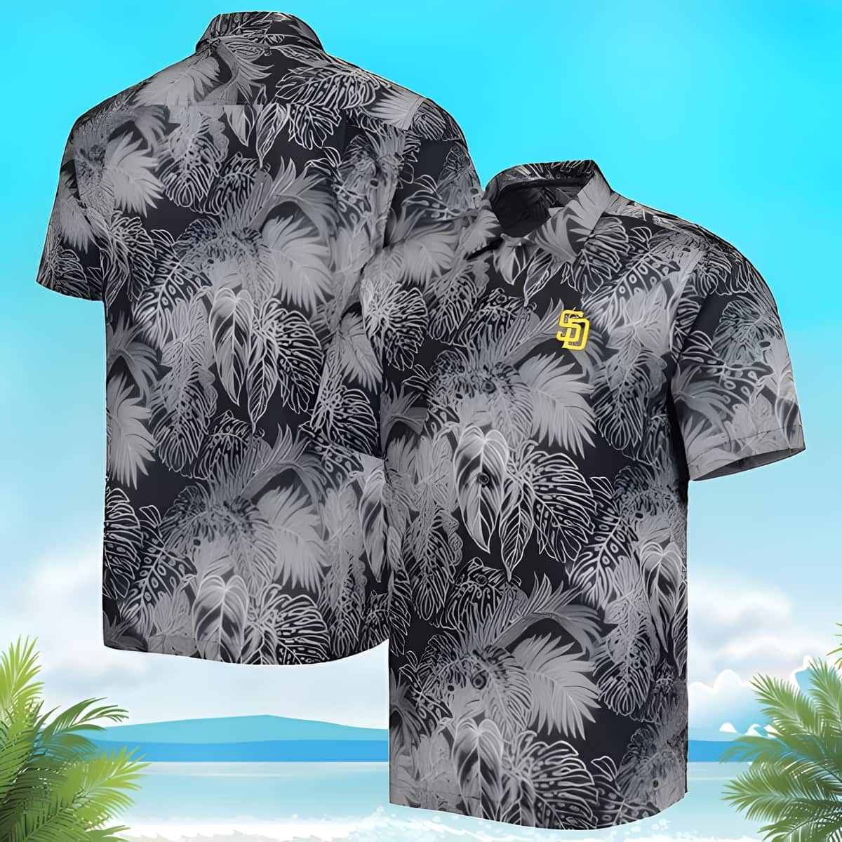 Aloha MLB San Diego Padres Hawaiian Shirt Gray Flora Beach Gift For Friend