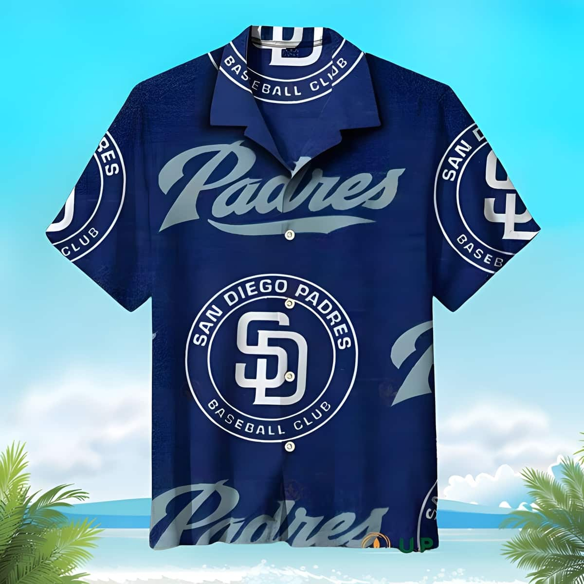 Dark Blue San Diego Padres Hawaiian Shirt Gift For MLB Fans Aloha