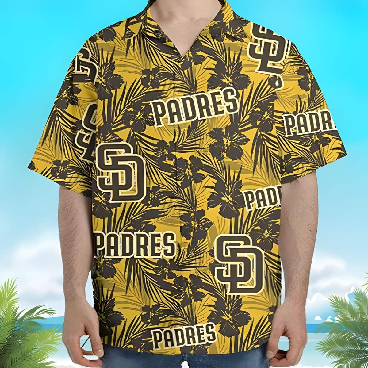 Classic Yellow Aloha MLB San Diego Padres Hawaiian Shirt Tropical Flower Pattern