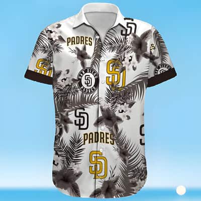 Dark Leaves White MLB San Diego Padres Hawaiian Shirt Baseball Fans Gift Dark Leaves White MLB San Diego Padres Hawaiian Shirt Baseball Fans Gift