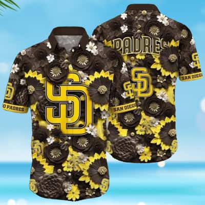 Cool Yellow Flowers Pattern MLB San Diego Padres Hawaiian Shirt Best Beach Gift Cool Yellow Flowers Pattern MLB San Diego Padres Hawaiian Shirt Best Beach Gift