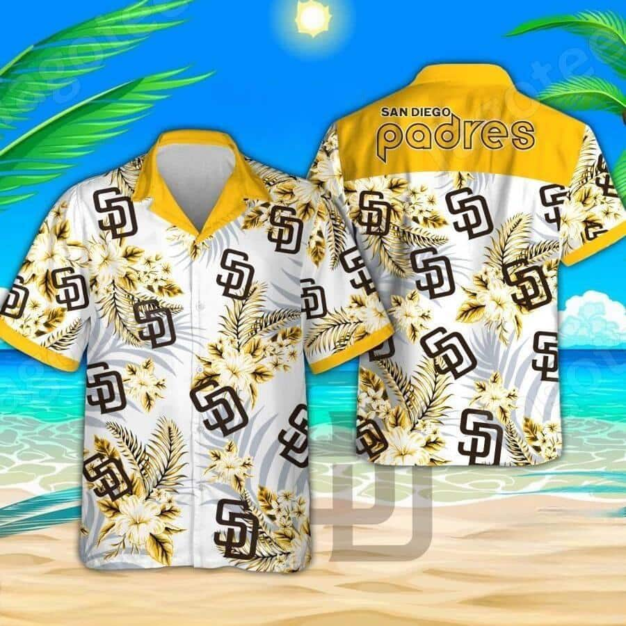 Aloha MLB San Diego Padres Hawaiian Shirt Flowers And Leaves Beach Summer Gift