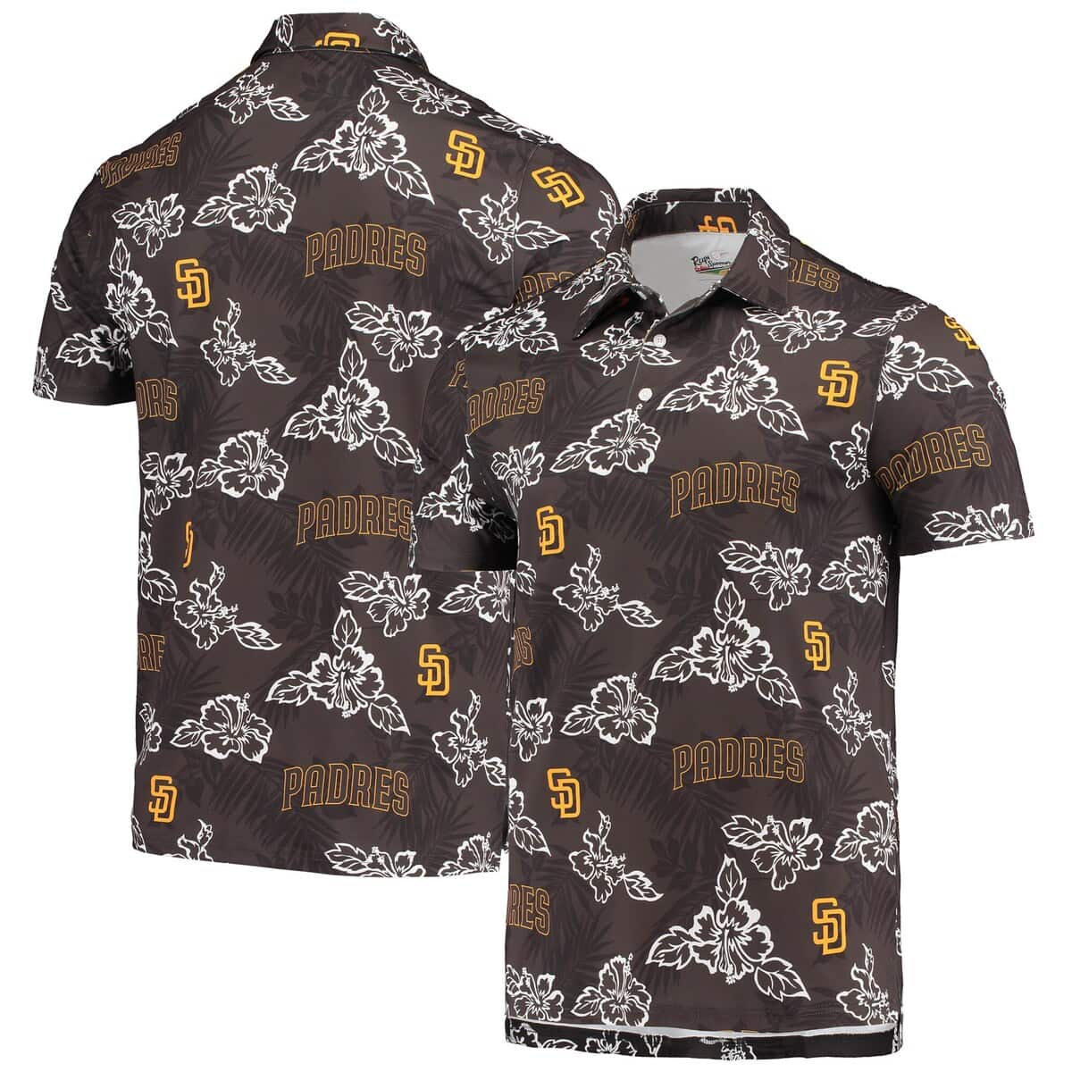 Brown MLB San Diego Padres Hawaiian Shirt Hibiscus Flowers Pattern Best Beach Gift