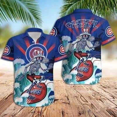 MLB Chicago Cubs Hawaiian Shirt Funny Surfing Grateful Dead Beach Gift For Friend