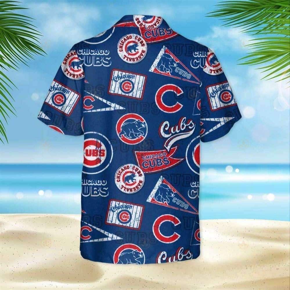 MLB Chicago Cubs Hawaiian Shirt Multiple Logos Gift For Beach Trip