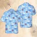 Light Blue MLB Chicago Cubs Hawaiian Shirt Palm Islands Pattern Aloha