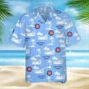 Light Blue MLB Chicago Cubs Hawaiian Shirt Palm Islands Pattern Aloha