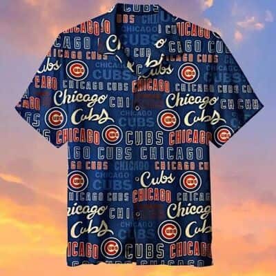 MLB Chicago Cubs Hawaiian Shirt Multiple Logos Graphic Print Beach Lovers Gift