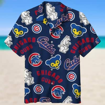 Bear With MLB Chicago Cubs Hawaiian Shirt Gift For Beach Trip Bear With MLB Chicago Cubs Hawaiian Shirt Gift For Beach Trip