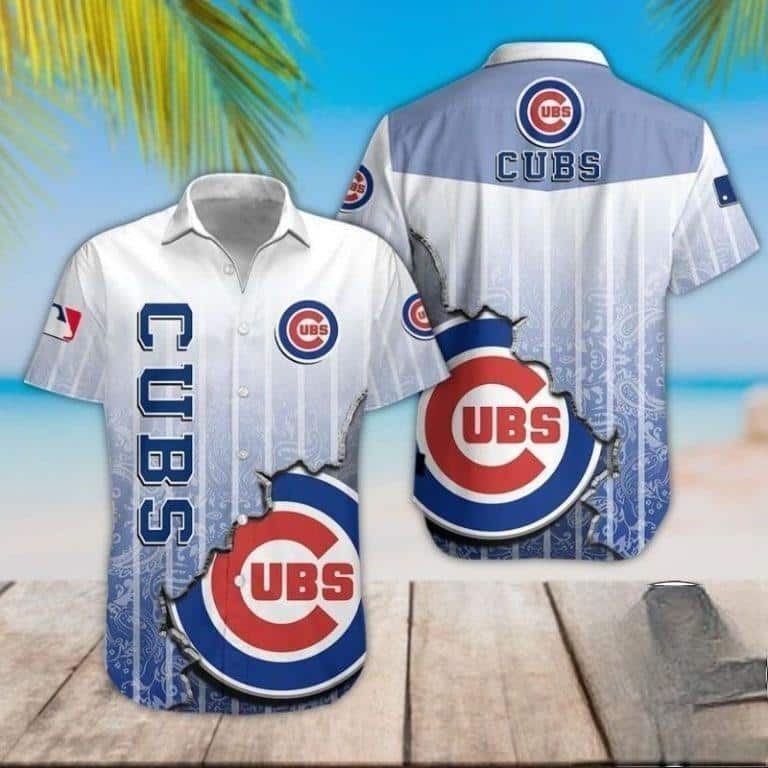 MLB Chicago Cubs Hawaiian Shirt Blue Pattern Baseball Fans Gift