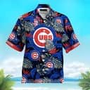 Summer Aloha MLB Chicago Cubs Hawaiian Shirt Palm Leaves Pattern Beach Lovers Gift