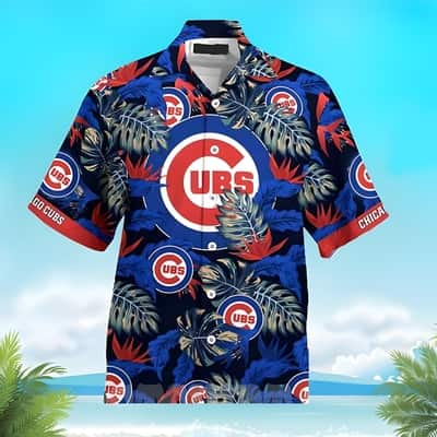 Summer Aloha MLB Chicago Cubs Hawaiian Shirt Palm Leaves Pattern Beach Lovers Gift