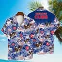 MLB Chicago Cubs Hawaiian Shirt Mascot And Hibiscus Pattern