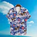 MLB Chicago Cubs Hawaiian Shirt Mascot And Hibiscus Pattern