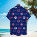 MLB Chicago Cubs Hawaiian Shirt Logos Pattern Baseball Fans Gift