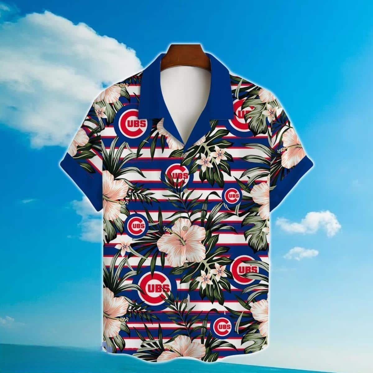 Summer Aloha MLB Chicago Cubs Hawaiian Shirt Hibiscus Flowers Pattern