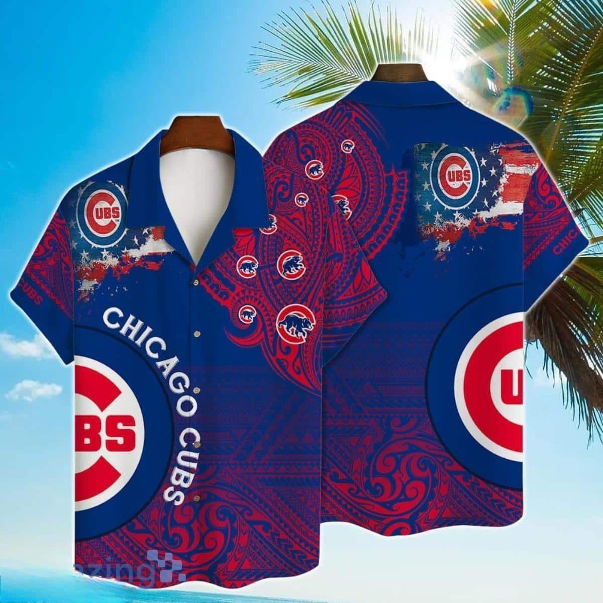 MLB Chicago Cubs Hawaiian Shirt Tribal Pattern Best Beach Gift