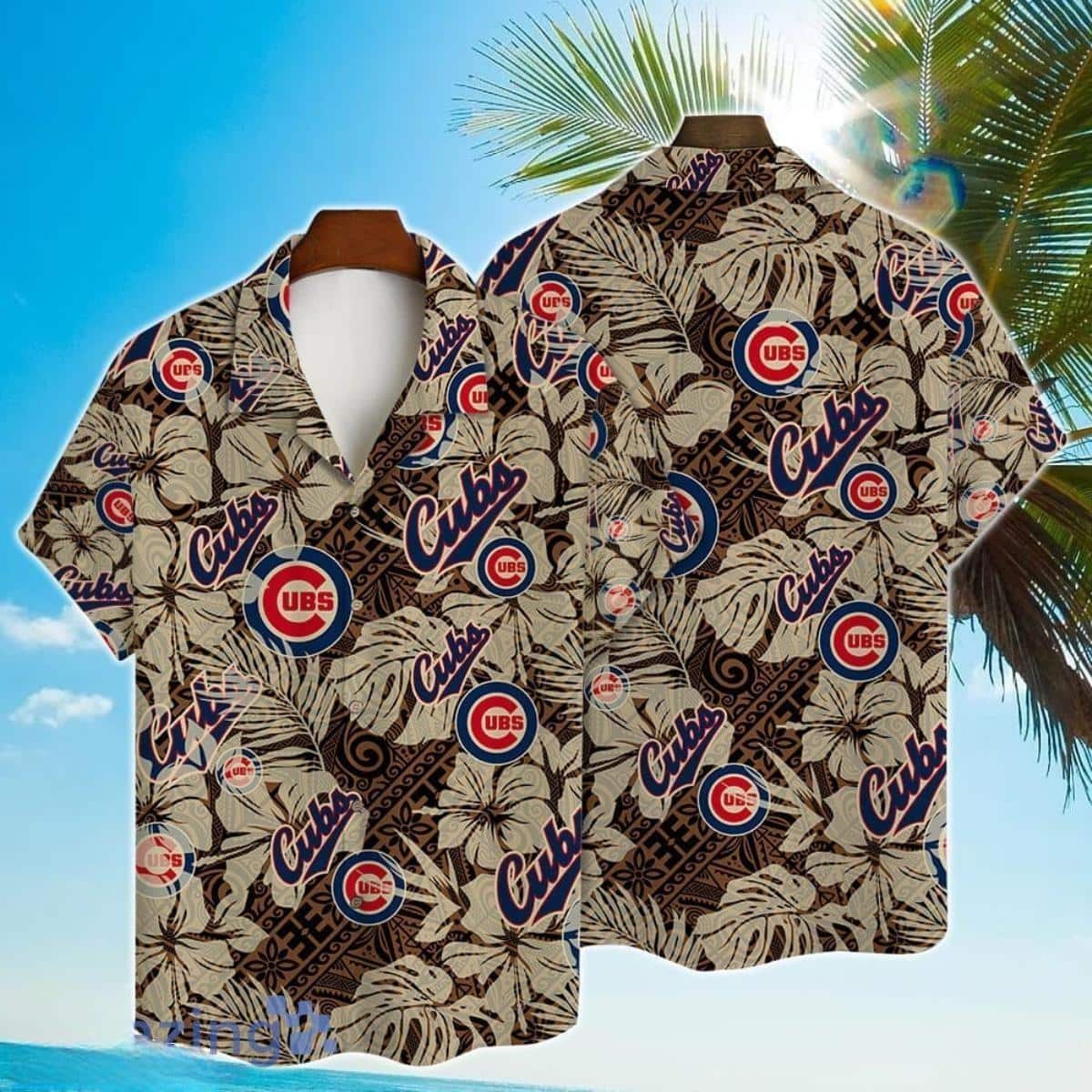 MLB Chicago Cubs Hawaiian Shirt Tropical Pattern Best Beach Gift