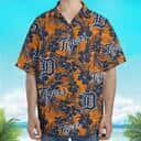 MLB Detroit Tigers Hawaiian Shirt Tropical Flower Pattern Best Beach Gift MLB Detroit Tigers Hawaiian Shirt Tropical Flower Pattern Best Beach Gift